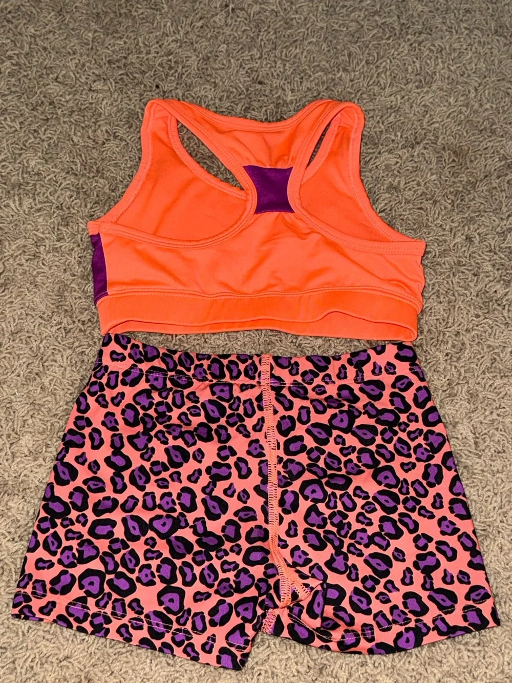 bcg Neon Orange and Purple Sports Bra